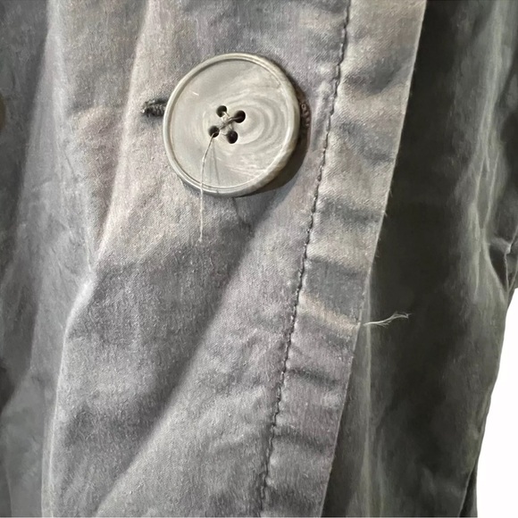 Old Navy Gray Rain Trench Coat Plus Size XXL Outerwear Collared Long Sleeves - Picture 7 of 9